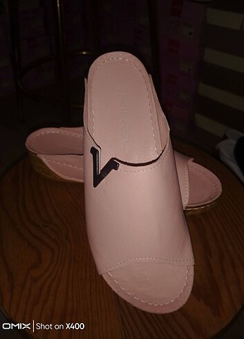 Gerçek deri pudra pembesi platform ayakkabı - Görsel 3