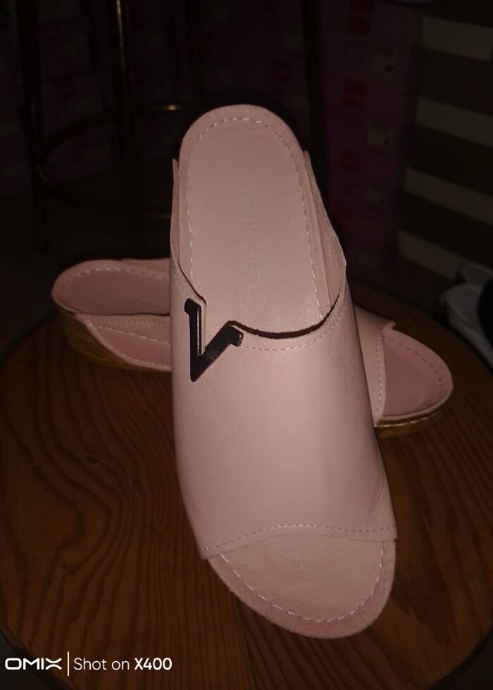 Gerçek deri pudra pembesi platform ayakkabı - Görsel 3