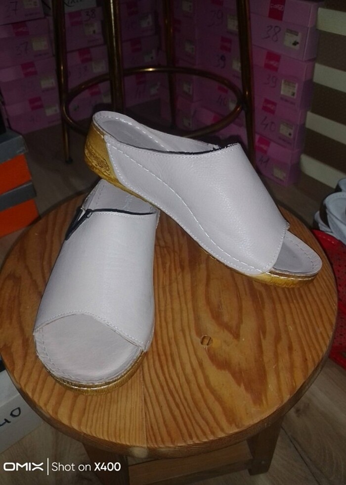 Gerçek deri gri platform ayakkabı - Görsel 3