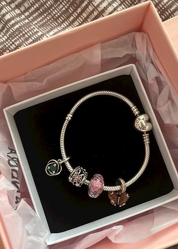 Pandora kalp ve yılan zinciri bileklik ve charmları - Görsel 3