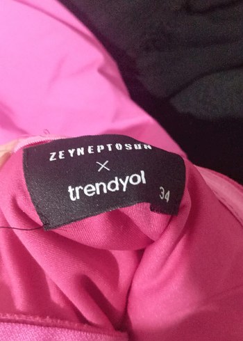 Pembe Drapeli Uzun Straplez Abiye Elbise - Görsel 4