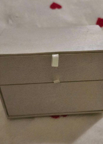 Beyaz Ahşap Makyaj Organizer Kutusu - Görsel 3