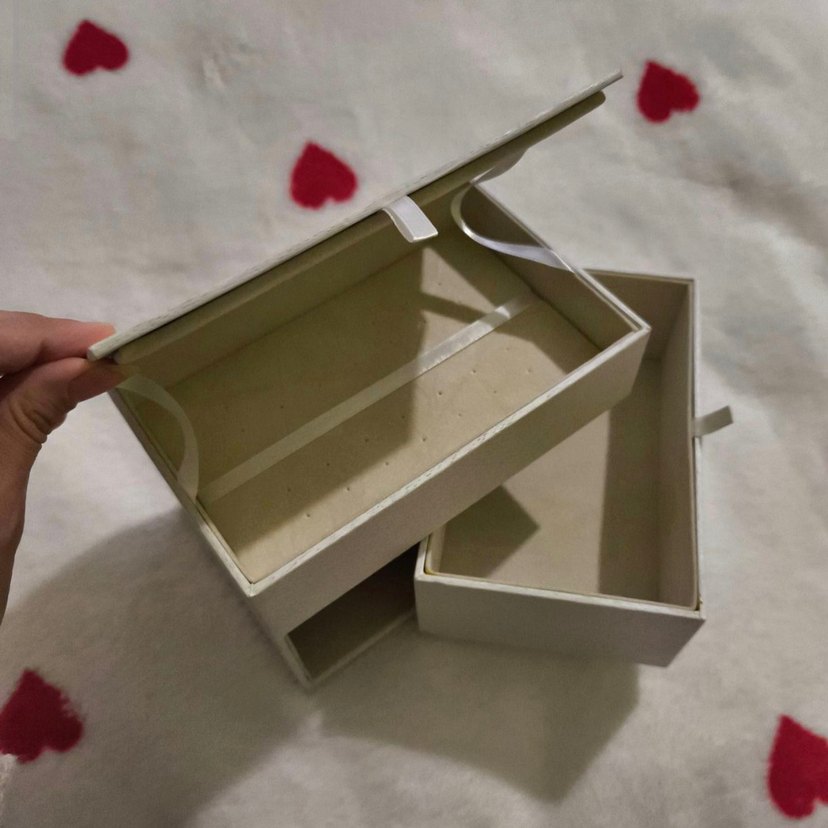 Beyaz Ahşap Makyaj Organizer Kutusu - Görsel 2