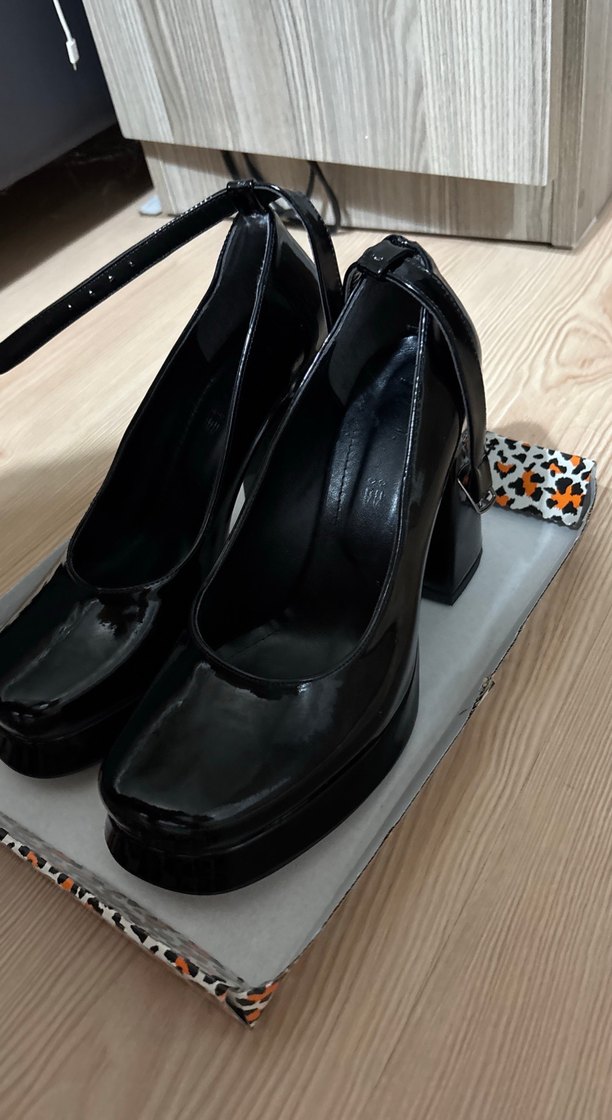 Siyah Platform Topuklu Kadın Ayakkabı 40 Numara - Görsel 2