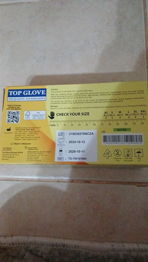 Elastik Renkli Plastik Eldivenler  L böyük - Görsel 2