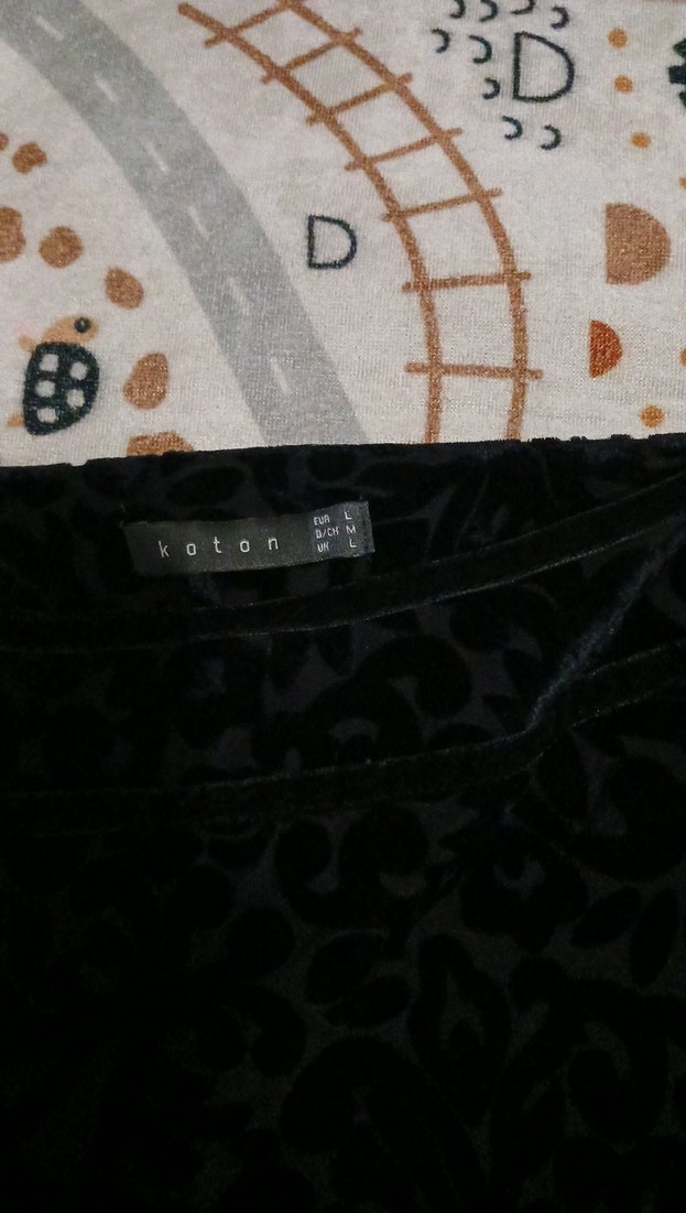 Drapeli Siyah Midi Hamile Eteği - Görsel 2