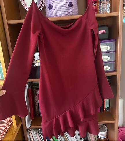 Bordo elbise