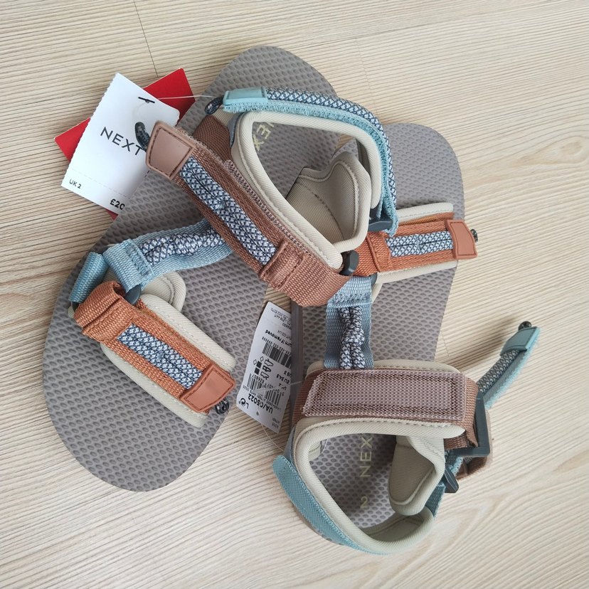 Renkli Cırtcırtlı Kadın Dolgu Topuklu Sandalet - Görsel 2