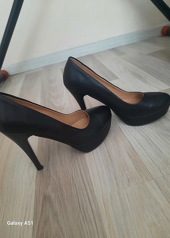 38 Beden siyah Renk Siyah Stiletto Topuklu Kadın Ayakkabı 38.nmra