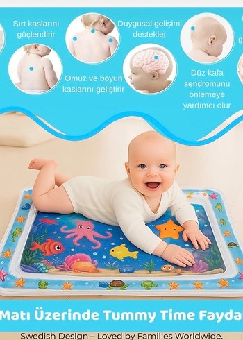 Renkli Deniz Canlıları Su Oyuncağı. Tummy Time oyun matı - Görsel 2