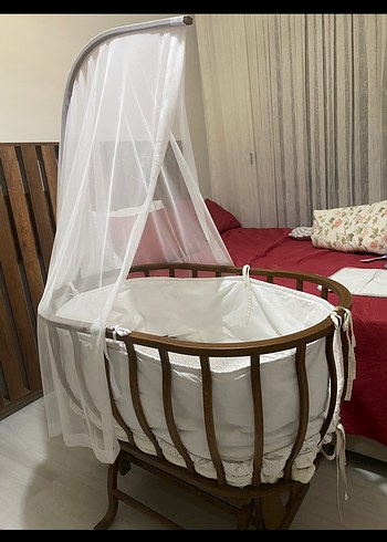 Ahşap Sallanabilir Sepet Beşik - Görsel 3