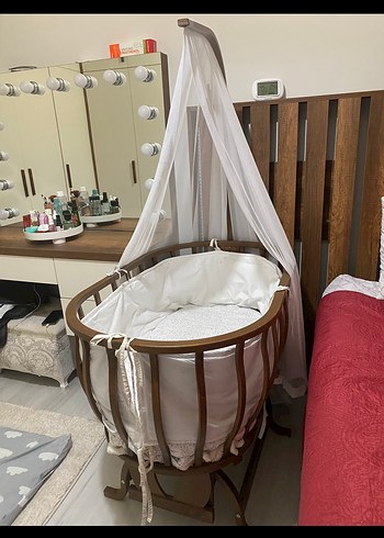 Ahşap Sallanabilir Sepet Beşik - Görsel 5