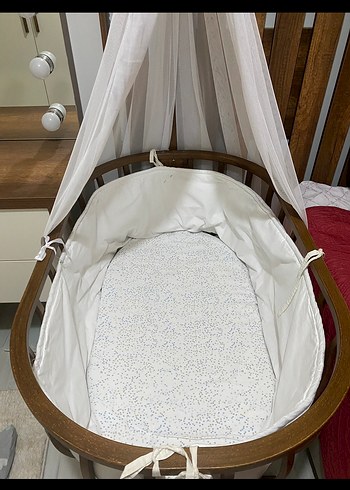 Ahşap Sallanabilir Sepet Beşik - Görsel 4