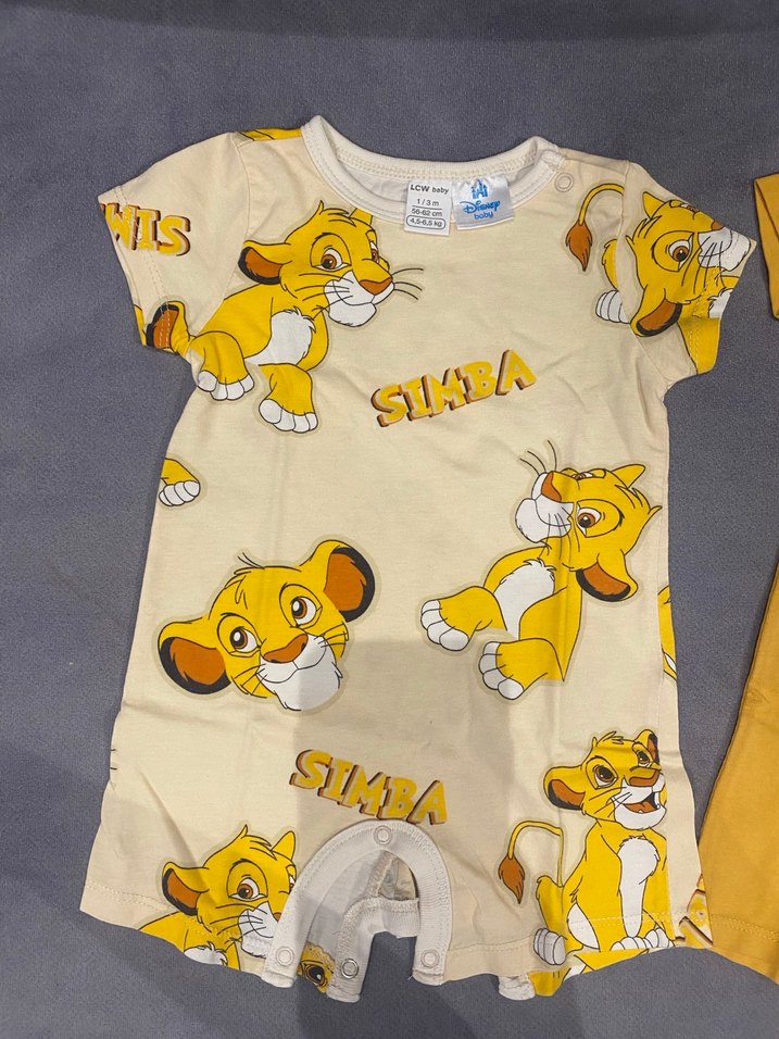 Sarı Simba Baskılı Bebek Tulumları - Görsel 2