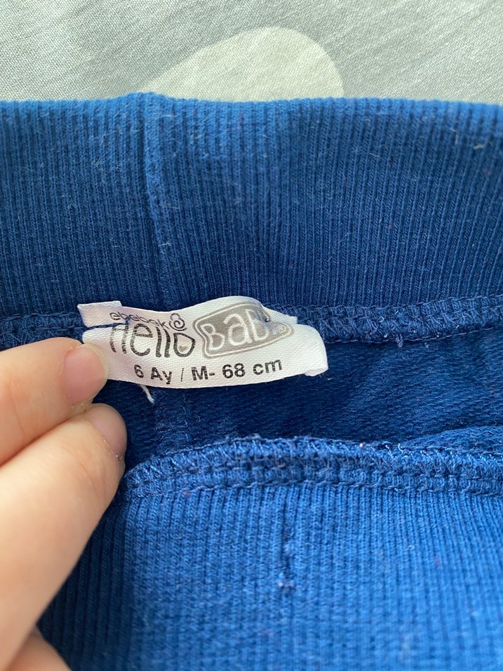 2li Gri ve lacivert Erkek Çocuk Pamuklu Rahat Pantolon - Görsel 3