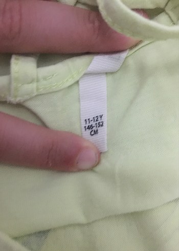 11-12 Yaş Beden yeşil Renk Kız Çocuk Sıfır kollu tişört
