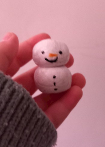 Beyaz Kar Adam Figürü - Görsel 3