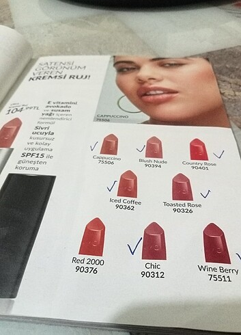 Avon Avon ruj numunesi