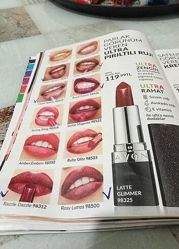Beden çeşitli Renk Avon ruj numunesi