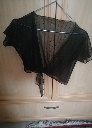 ambar siyah bolero tül benekli büstiyer m l uyumlu