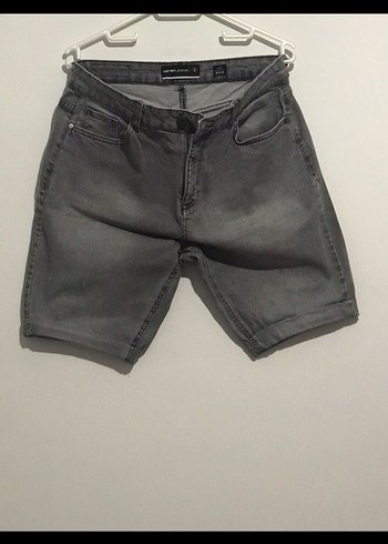 Koton Gri Denim Erkek Mini Şort