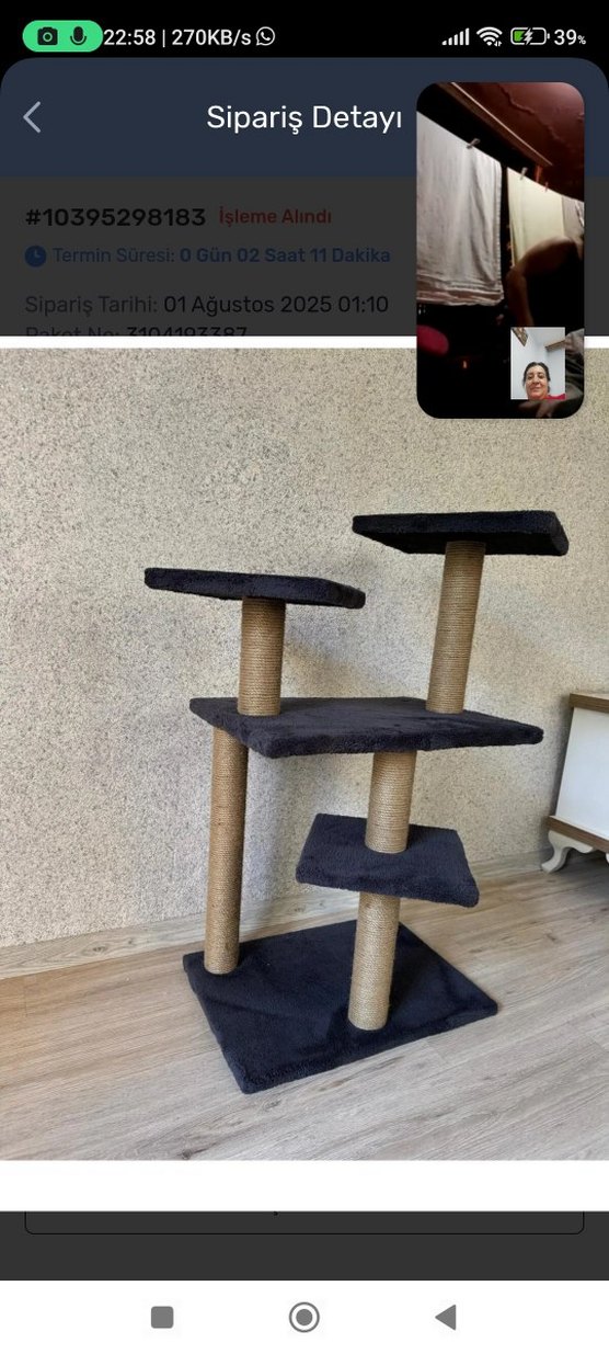 Kırmızı Çok Katmanlı Kedi Tırmalama Tahtası - Görsel 2