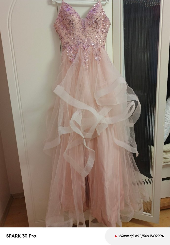 pudra uzun abiye - Görsel 2