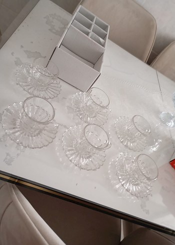 Şeffaf Cam Fincan ve Tabağı - Görsel 2