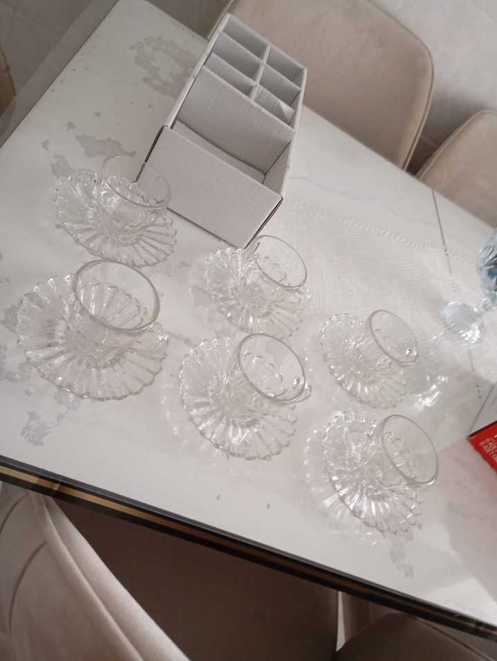 Şeffaf Cam Fincan ve Tabağı - Görsel 2