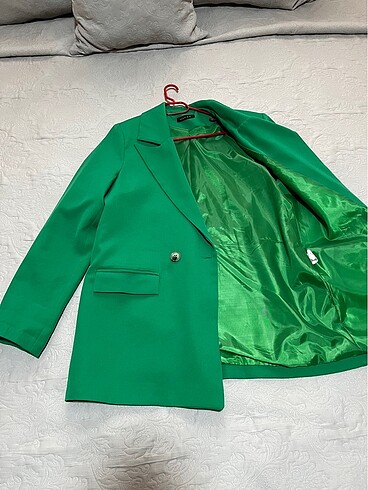 l Beden yeşil Renk Blazer ceket
