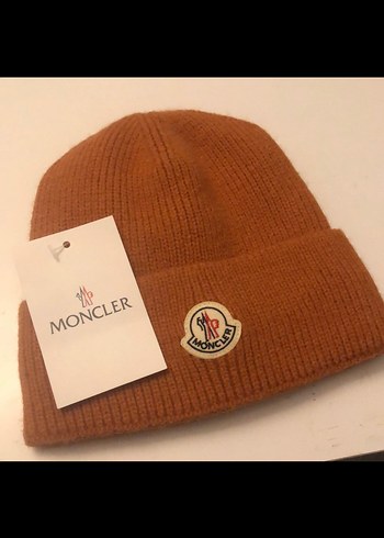 Moncler Örgü Kahverengi Yün Kadın Bere
