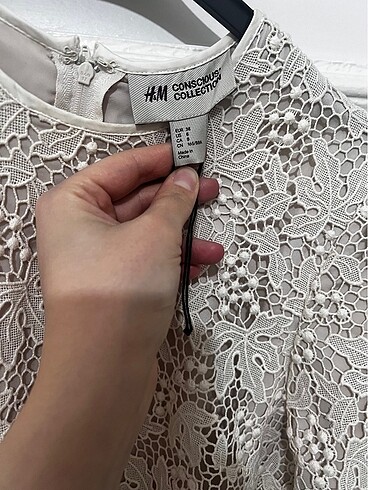 m Beden H&M güpür elbise