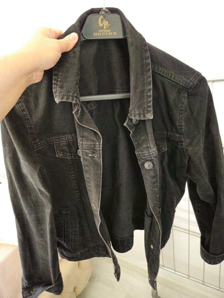 Siyah Düğmeli Kadın Kot Ceket - LCW - Görsel 3