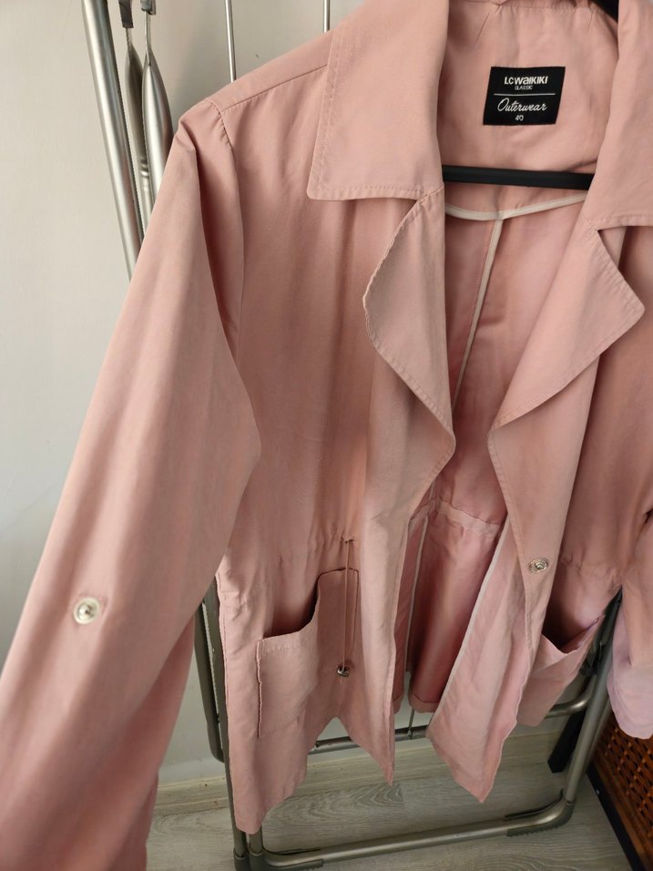 Pembe Midi Kadın Trençkot - Görsel 3