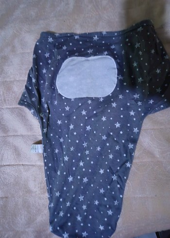 Gri Yıldız Desenli Bebek Kundak - Görsel 4