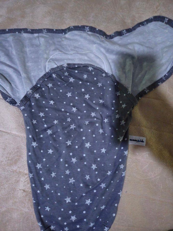 Gri Yıldız Desenli Bebek Kundak - Görsel 5