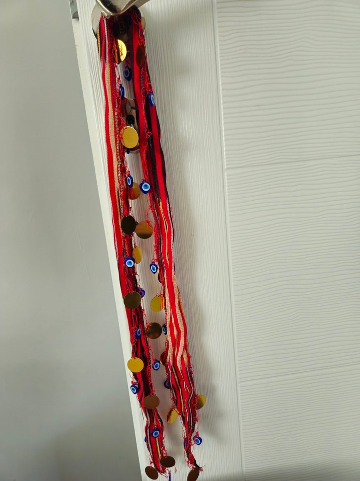 Karadeniz tarzı pullu boncuklu Renkli Kadın Fular saç bandı - Görsel 3