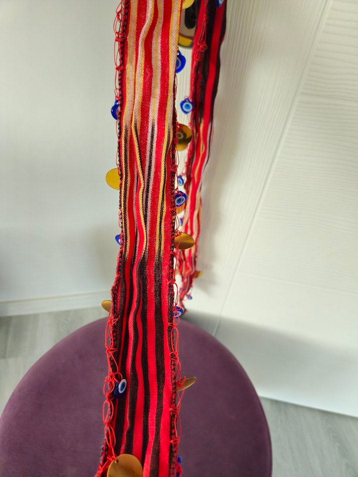 Karadeniz tarzı pullu boncuklu Renkli Kadın Fular saç bandı - Görsel 2