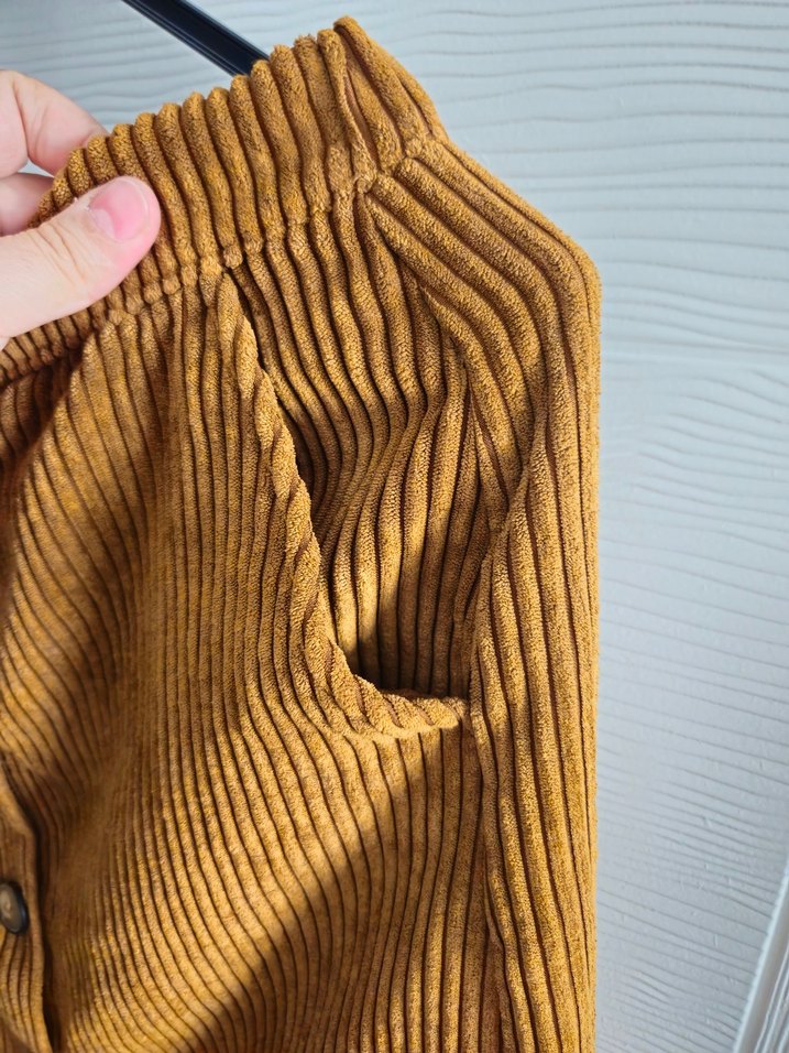 Koton 40 beden düğmeli Kadın Midi Süet Etek - Görsel 3