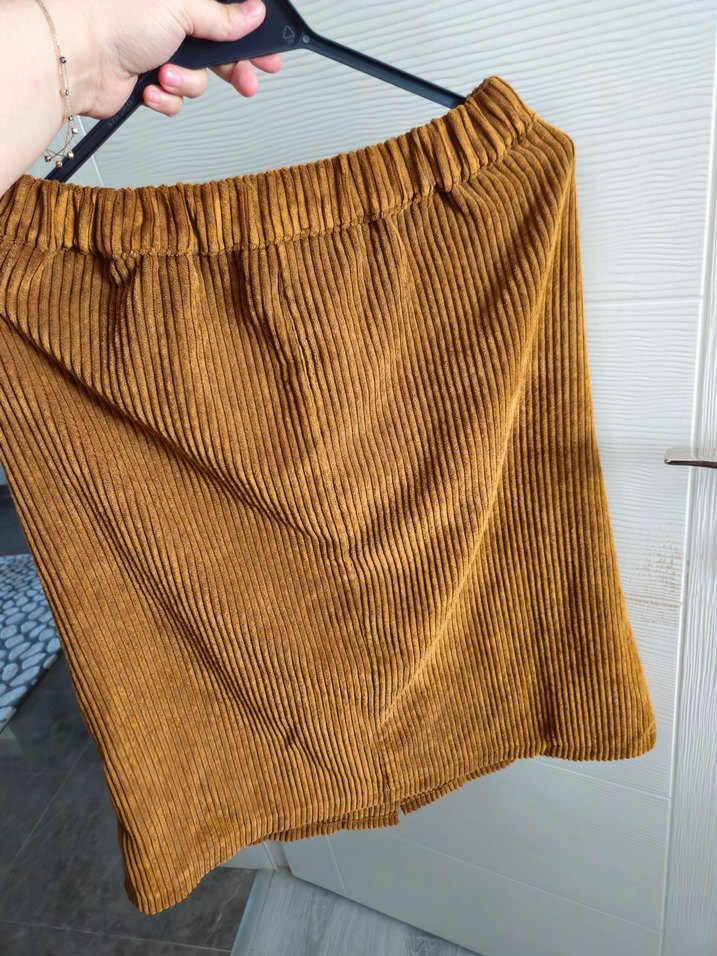 Koton 40 beden düğmeli Kadın Midi Süet Etek - Görsel 4