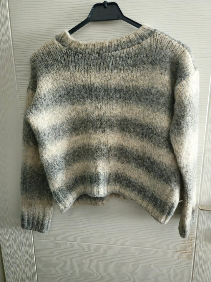 Gri Örgü Kadın Kazak - Görsel 3