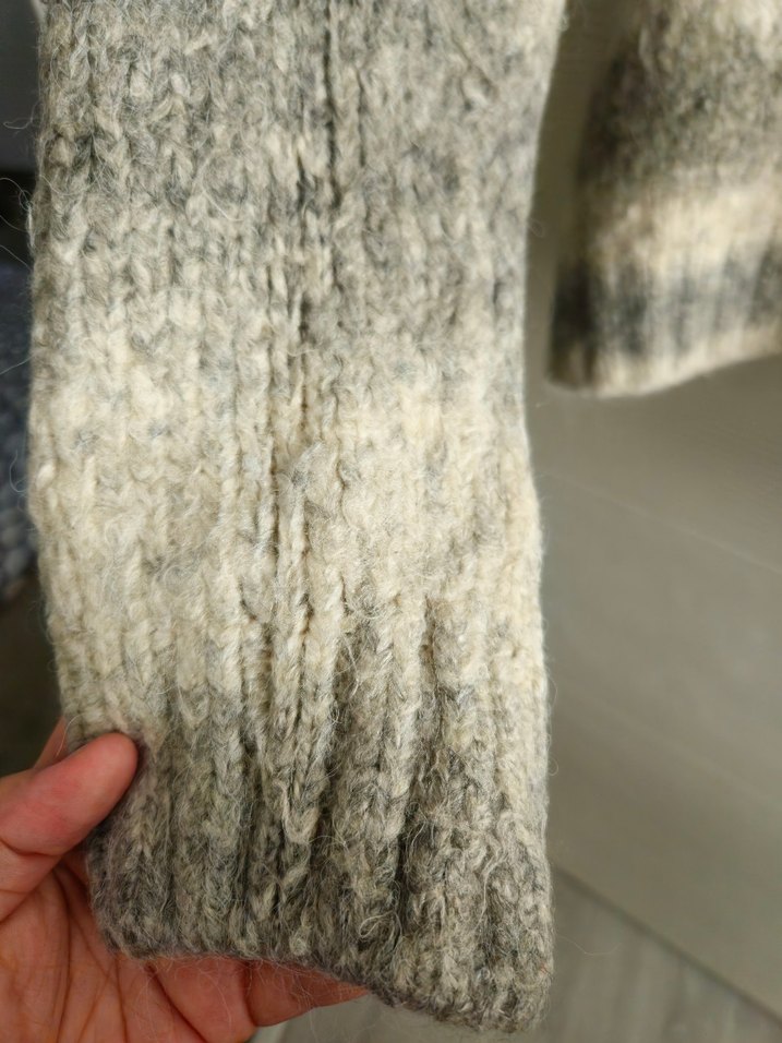 Gri Örgü Kadın Kazak - Görsel 2