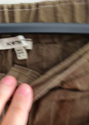 Koton 42 beden,düğmeli Haki Keten Kadın Etek - Görsel 5