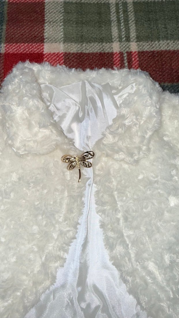 Kız Çocuk Beyaz Kürklü Bolero - Görsel 2