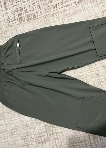 Haki Renkli Bel Detaylı Rahat Kesim Kadın esofman - Görsel 4