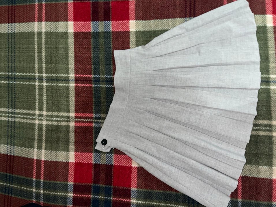 Gri Pilili Midi Kadın Etek - Görsel 2