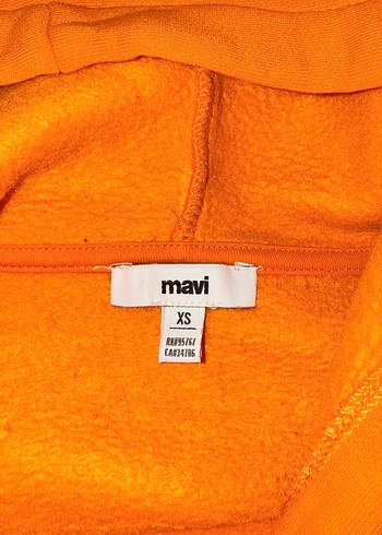 Mavi Jeans Turuncu Kapüşonlu Rahat Sweatshirt
