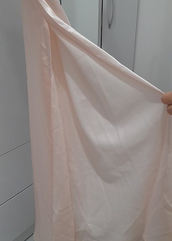 sıfır somon renkte abiye ceyizlik gecelik - Görsel 4