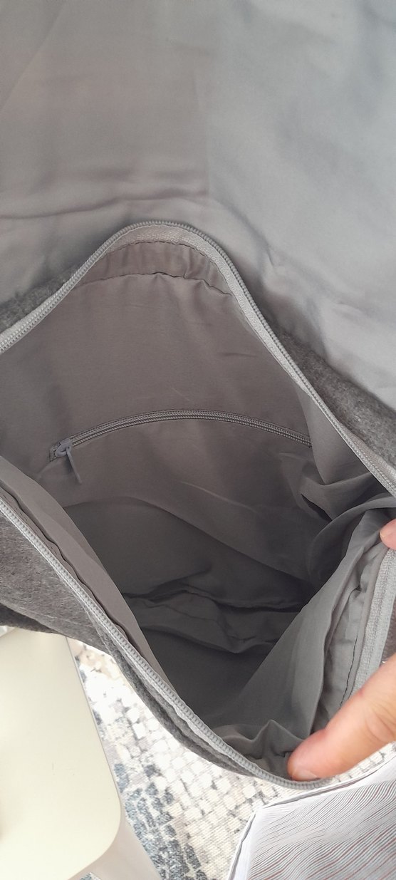 Gri Nakışlı Bohem Kadın Çantası - Görsel 3