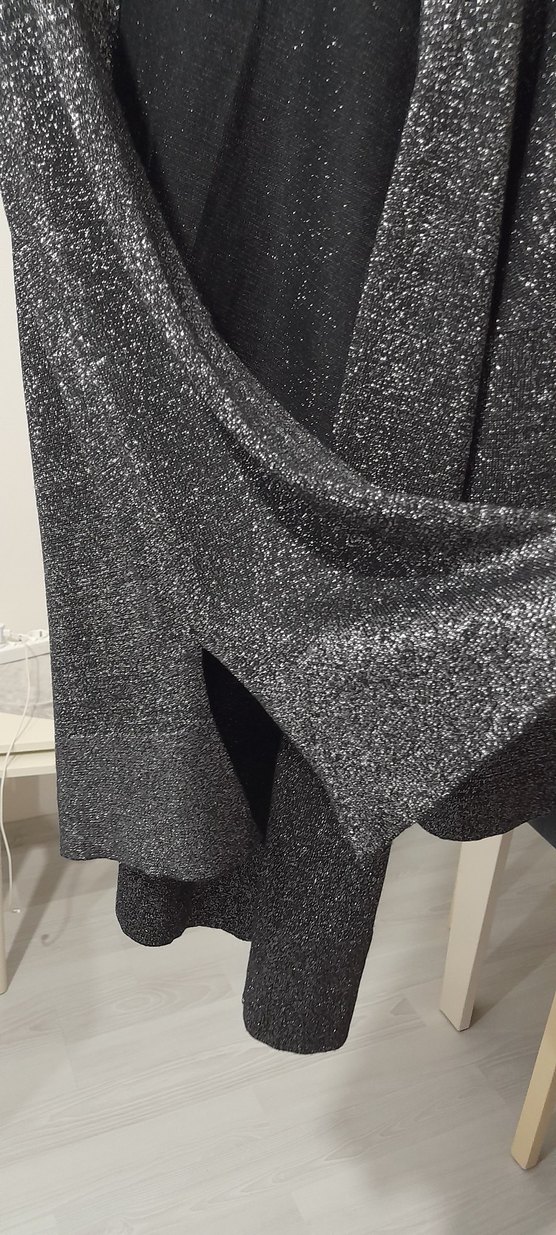 Kadın Gri Simli  Hırka - Görsel 5